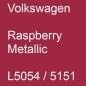 Preview: Volkswagen, Raspberry Metallic, L5054 / 5151.